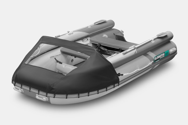 Надувная лодка GLADIATOR E380X Светло-темносерый