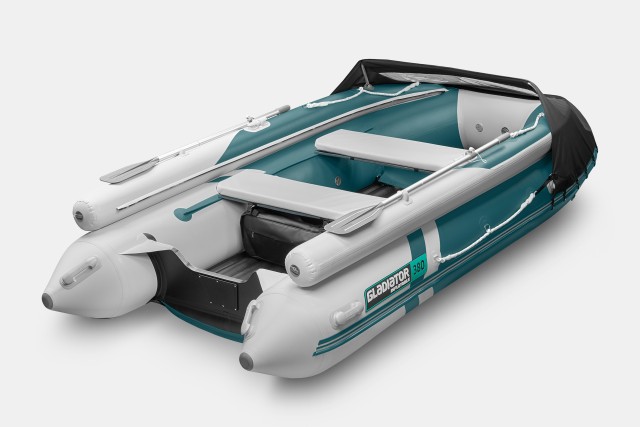 Надувная лодка GLADIATOR E380X Морской-зеленый-белый