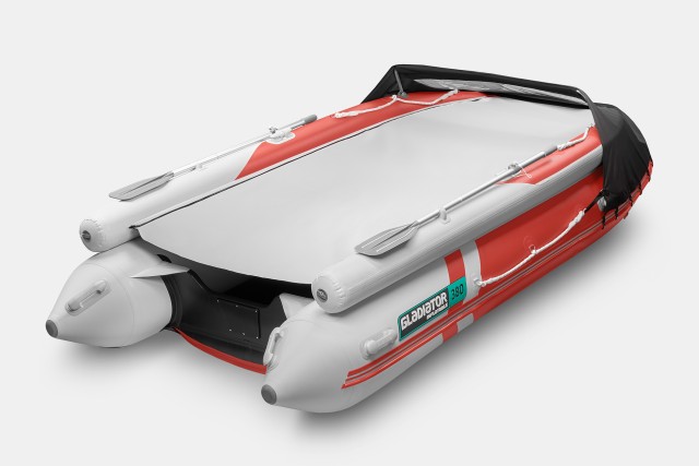 Надувная лодка GLADIATOR E380X Красно-белый