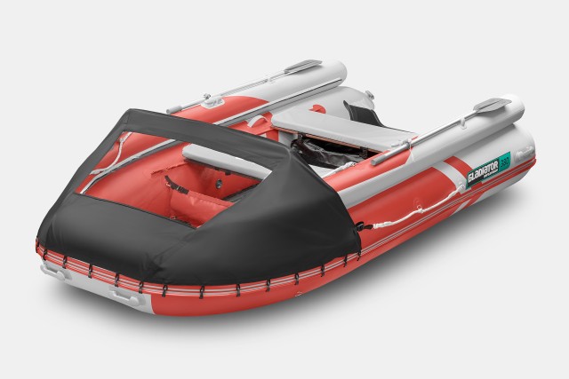 Надувная лодка GLADIATOR E380X Красно-белый