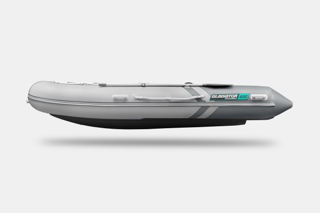 Надувная лодка GLADIATOR E450S Светло-темносерый