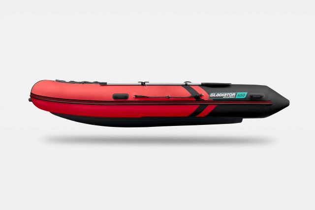 Надувная лодка GLADIATOR E450S Красно-черный