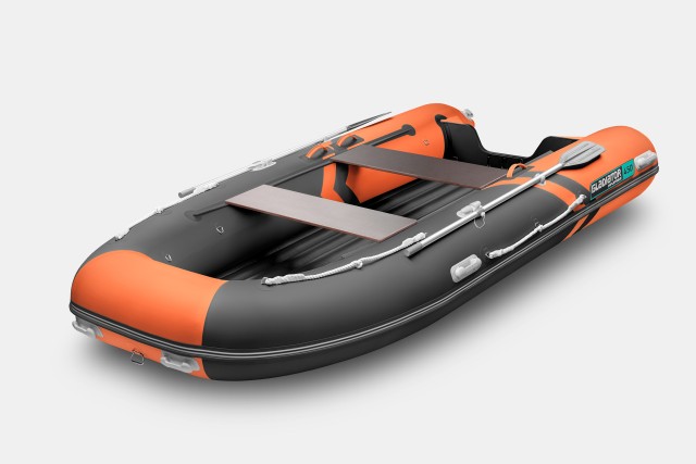 Надувная лодка GLADIATOR E450S Оранжево-темносерый