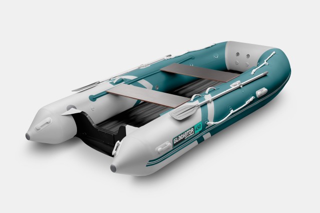 Надувная лодка GLADIATOR E450S Морской-зеленый-белый