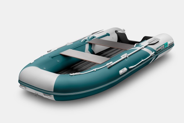 Надувная лодка GLADIATOR E450S Морской-зеленый-белый