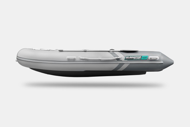 Надувная лодка GLADIATOR E420S Светло-темносерый