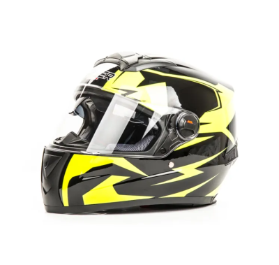 Шлем мото интеграл HIZER B561 #1 (M) black/yellow