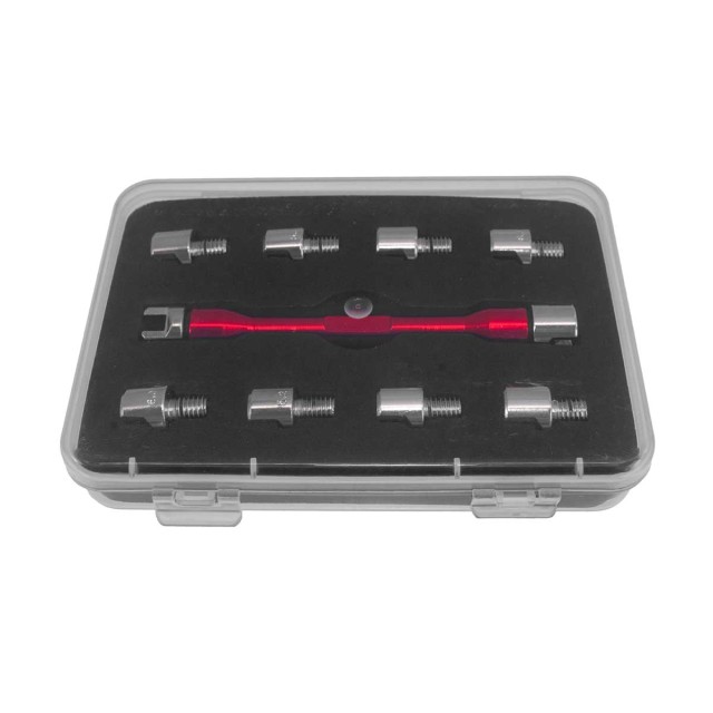 Ключ для регулировки спиц  Pro series 10 насадок от 5-6,8 мм