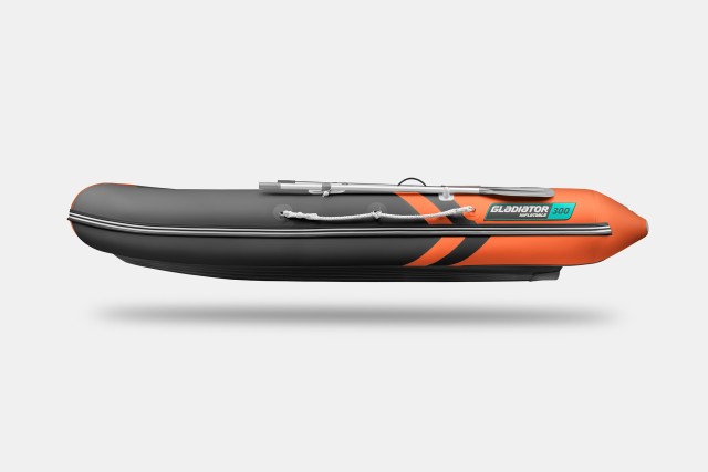 Надувная лодка GLADIATOR E300S Оранжево-темносерый