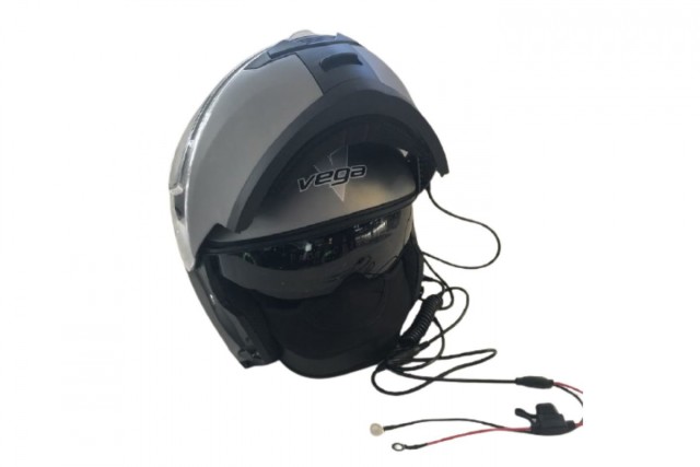 Шлем снегоходный Vega Spark (HS-158) Winter (серый матовый) с подогревом, M