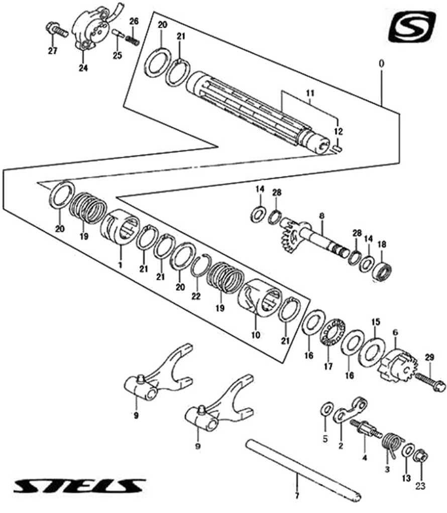 Схема 1731 Механизм переключения передач