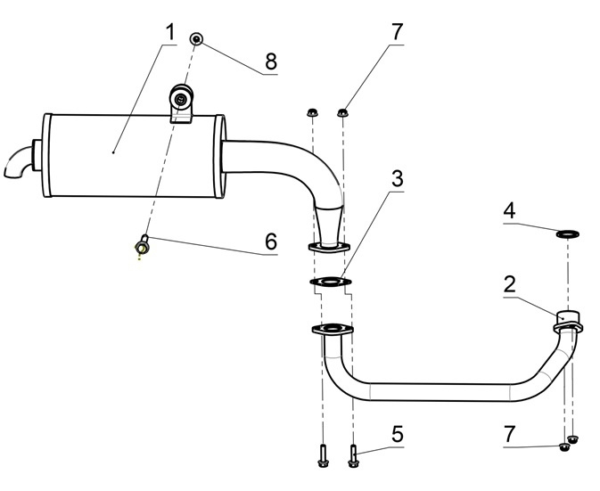 Схема Система выпуска газа