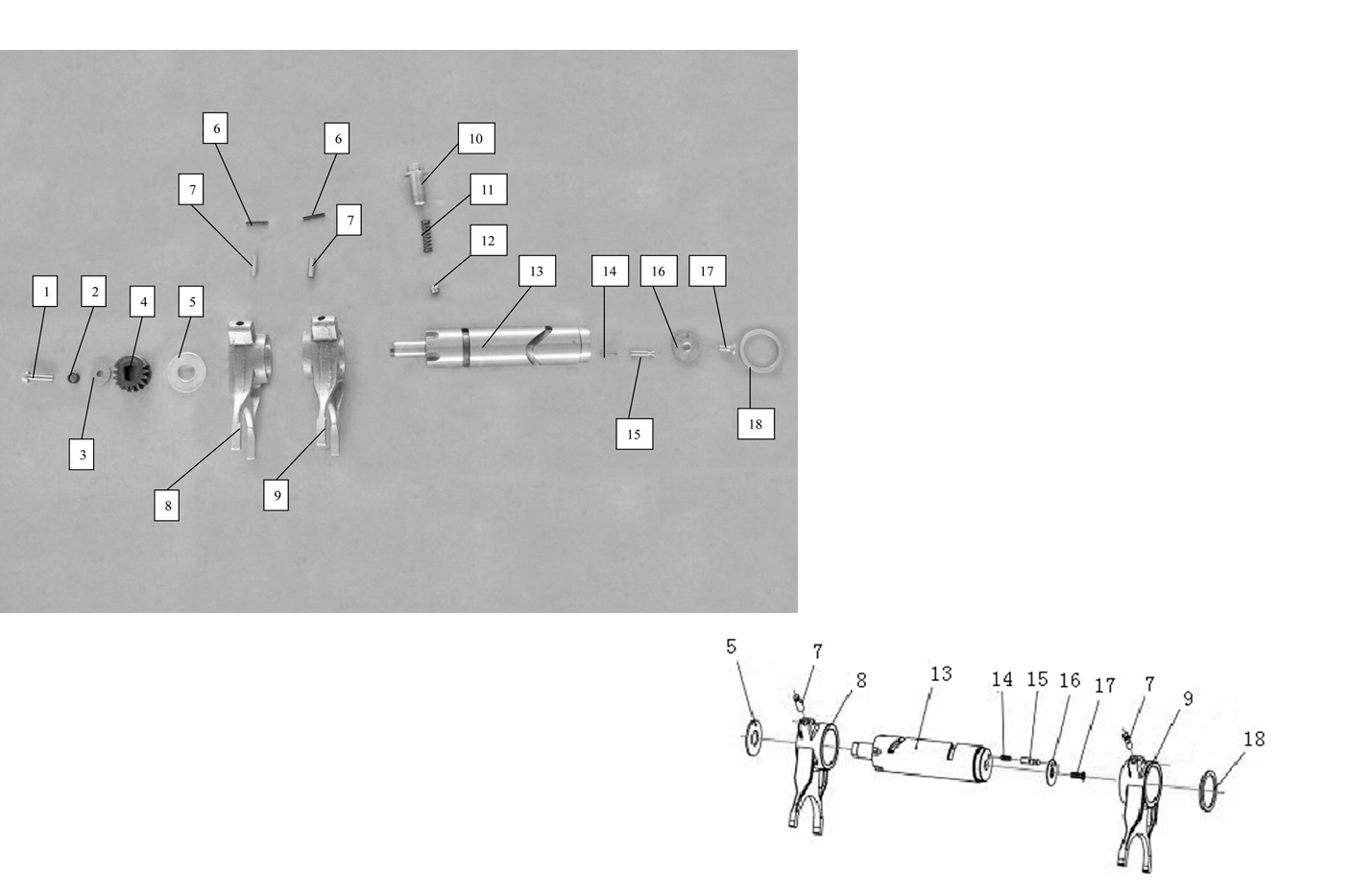 Схема Е-10 механизм переключения передач