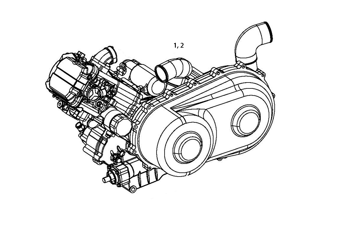 Схема STELS ATV 500 GT (двигатель)