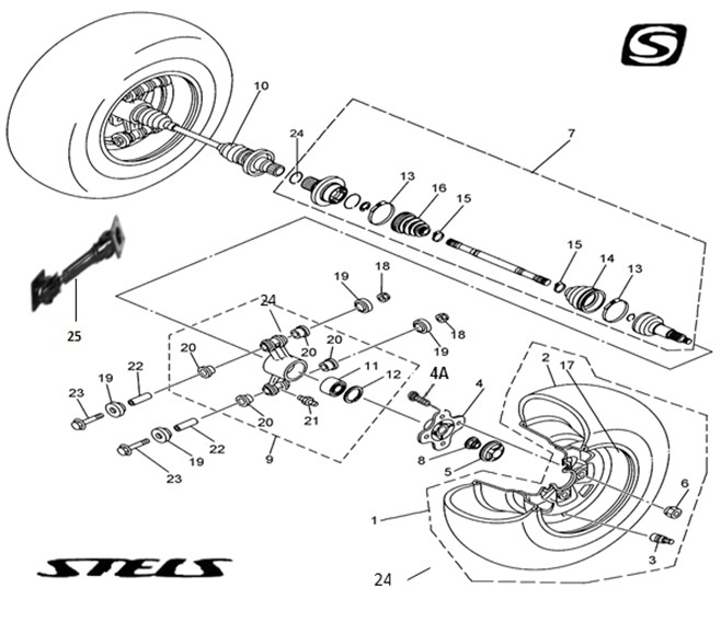 Схема 2405 Привода задних колес